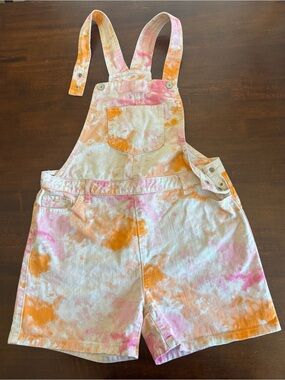 Place Jeans Shortalls - Women’s Denim, Tie-Dye, Shortalls, Size 16